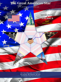 The Great American Star — Personalized 250th Anniversary Poster (18×24 inches)